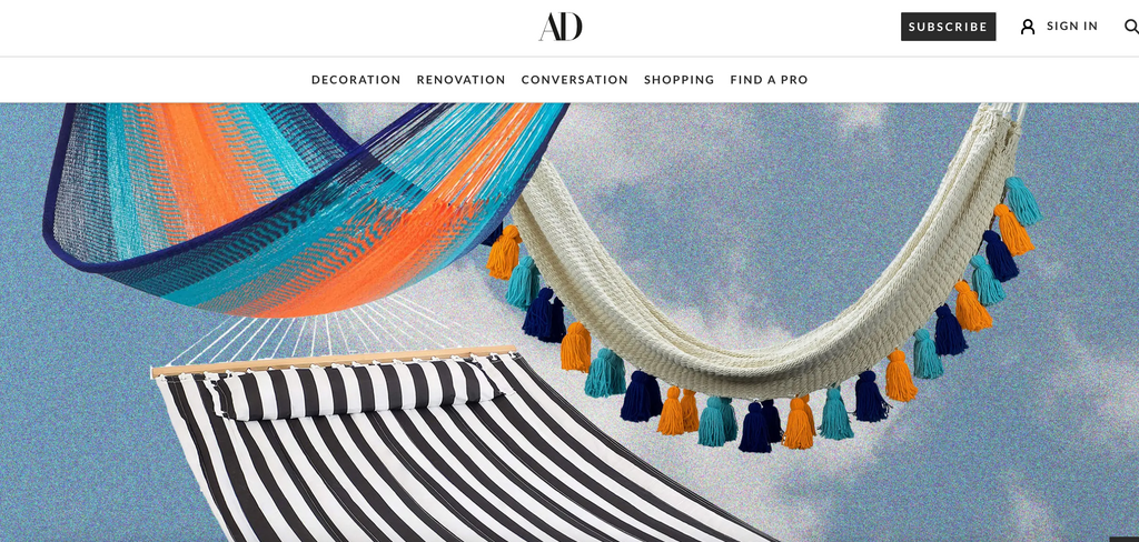 Architectural Digest:  22 Best Hammocks for Outdoor Napping