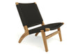 Masaya Lounge Chair -  Black Solid Manila - Made to Order
