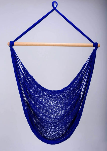 blue cotton hammock chair swing handmade