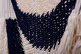 Cotton Hammock Swing With Tassels Natural Navy Blue Stripes Handmade High Quality