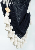 boho black cotton hammock swing