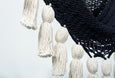 boho black cotton hammock swing