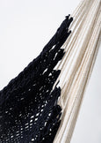 boho black cotton hammock swing