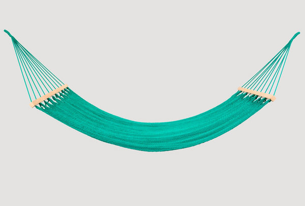 Luxury High End Hammock Handmade Organic Cotton Teal Green