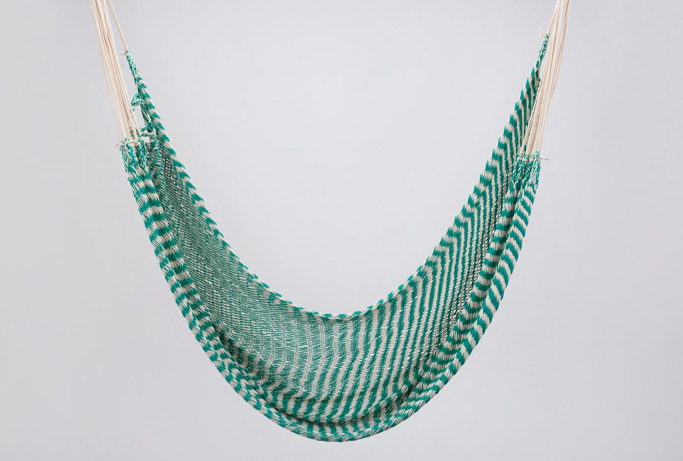 Camping Hammock Natural and Green Stripes Personal Handmade High Quality