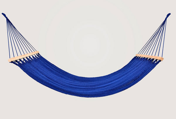 Cotton Cobalt Blue Hammock Wooden Bar Handmade High Quality 