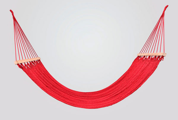 Cotton Red Hammock Wooden Bar Handmade High Quality