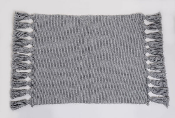 Gray Handmade Cotton Placemats Set of 6 Formal Casual Decor