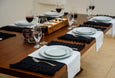 Black Handmade Cotton Placemats Set of 6 Formal Casual Decor