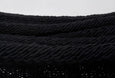 Luxury black hammock with soft cotton weave and decorative fringe
