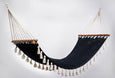 Boho Noir hammock showcasing elegant tassel detailing
