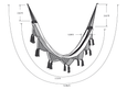Colonial Navy Cotton Hammock with Hand-Tied Tassels