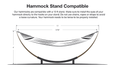 Boho Noir Hammock in Handwoven Cotton with Hand-Tied Tassels - Teak Bar Edition