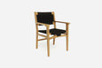 Chontales Dining Chair with Armrests I Black Manila - Made to Order