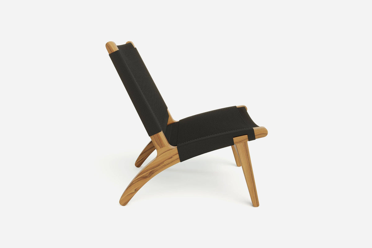 Masaya Lounge Chair Black Solid Manila Made to Order Artissanos