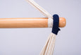 Cotton Hammock Swing With Tassels Natural Navy Blue Stripes Handmade High Quality