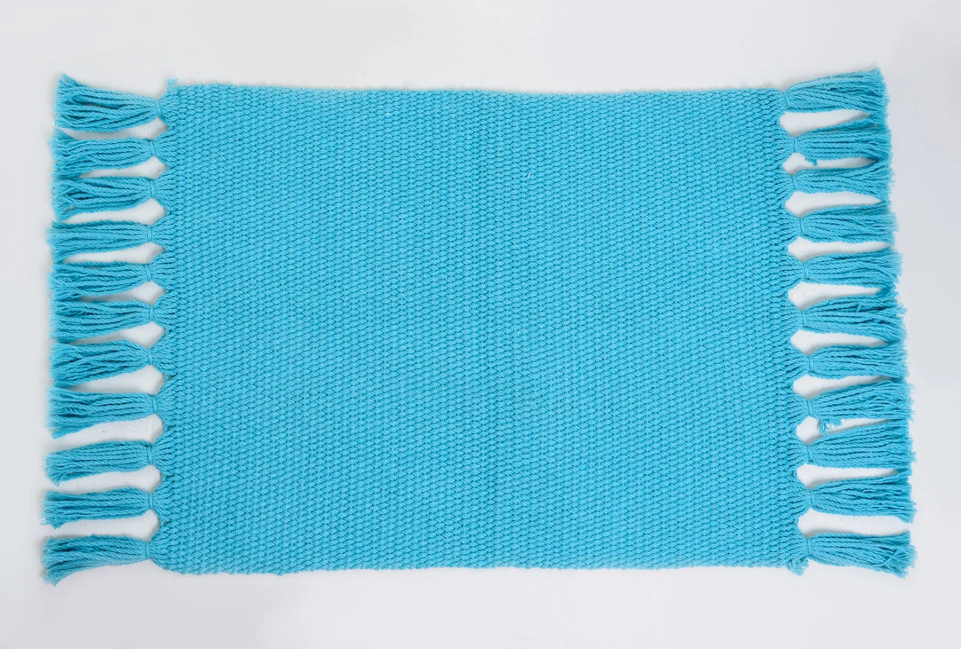 Sky Blue Handmade Cotton Placemats Set of 6 Formal Casual Decor