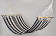 Triple Weave Black and Natural Cotton Hammock (Wooden Bar) - Personal and King Size -Ideal for Stands