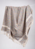 Diamante Striped Cotton Throws & Blankets in Hue Inspired Tones