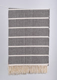 Moroccan Brown Striped Cotton Throws & Blankets