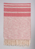 Cherry Blossom Striped Cotton Throws & Blankets